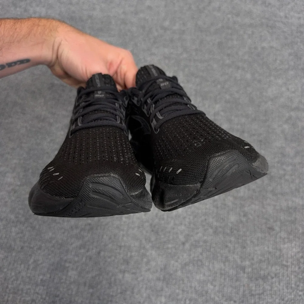 Brooks Glycerin GTS 20 Mens Size 9 D Triple Black Running Shoes Gym *NO INSOLES*